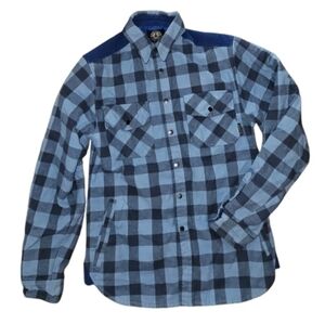 Levitate Small Button Up Plaid Shirt Lined Skater Surfer Western Farm Rancher